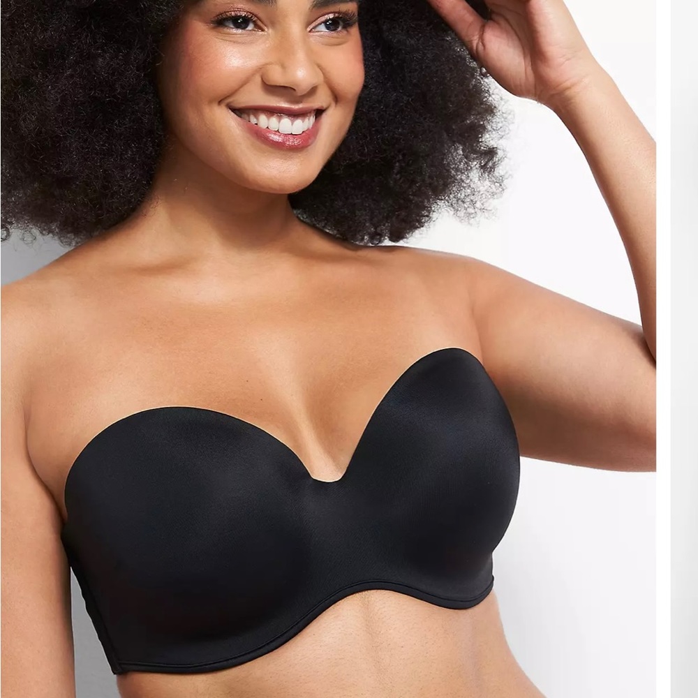 CACIQUE BOOST MULTI-WAY STRAPLESS BRA IN BLACK 42 D PUSH UP